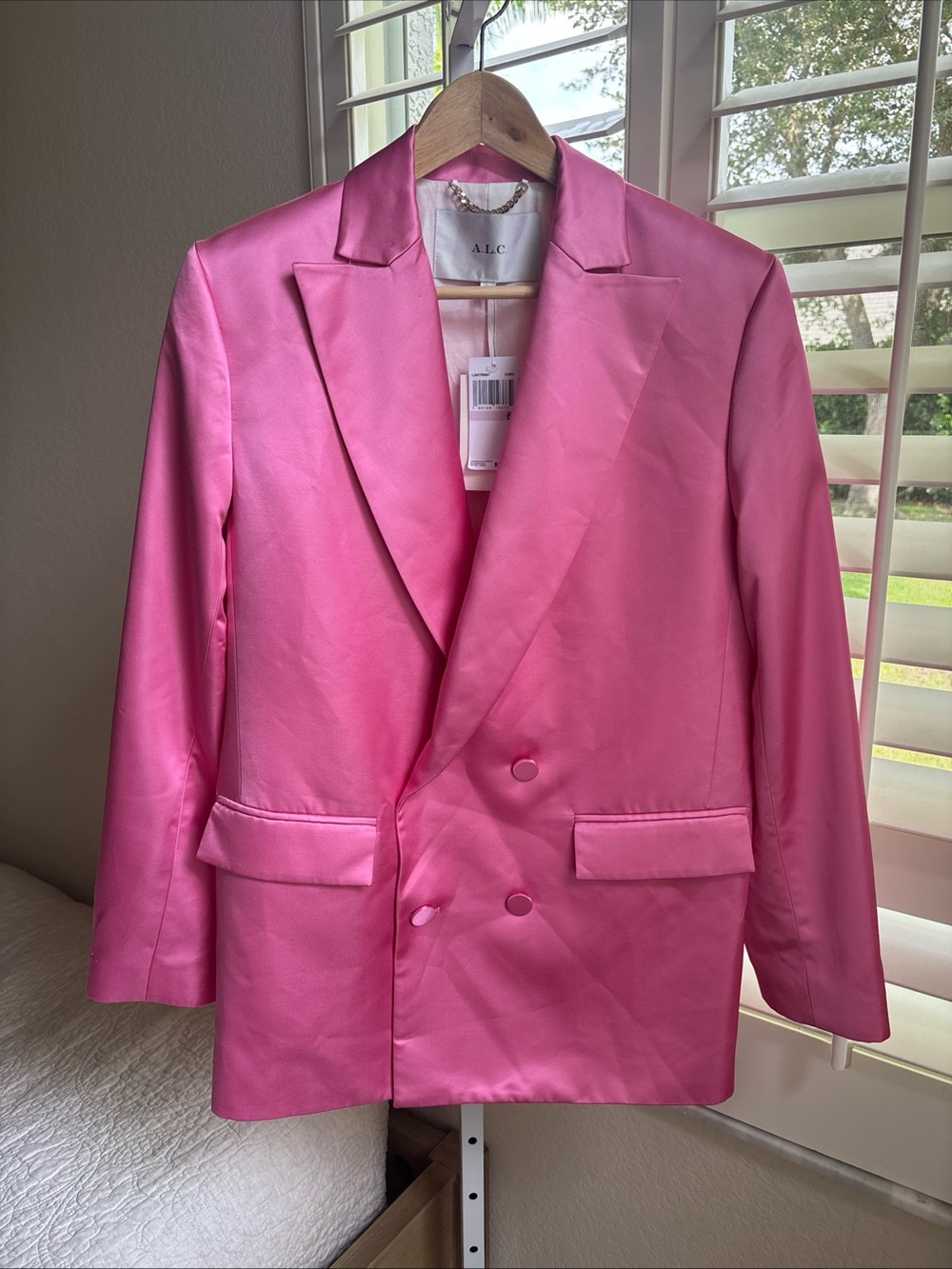NWT A.L.C. Riley Jacket in Chateau Rose Double Breasted Size 6